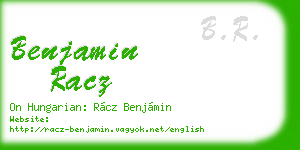 benjamin racz business card