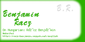 benjamin racz business card